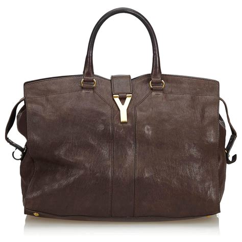 sac a main yves saint laurent marron